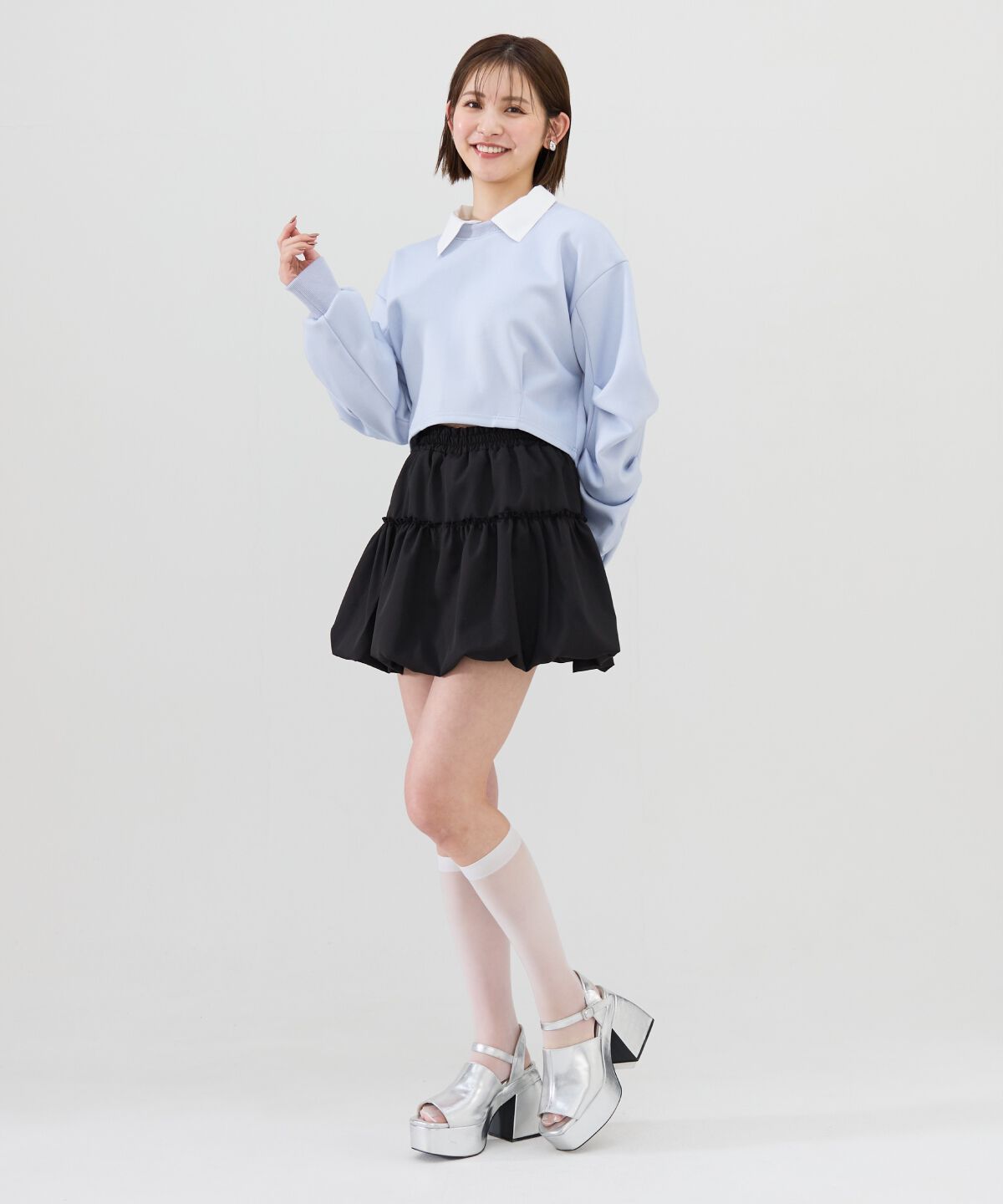 REDYAZEL「バルーンミニスカート」|フレア|