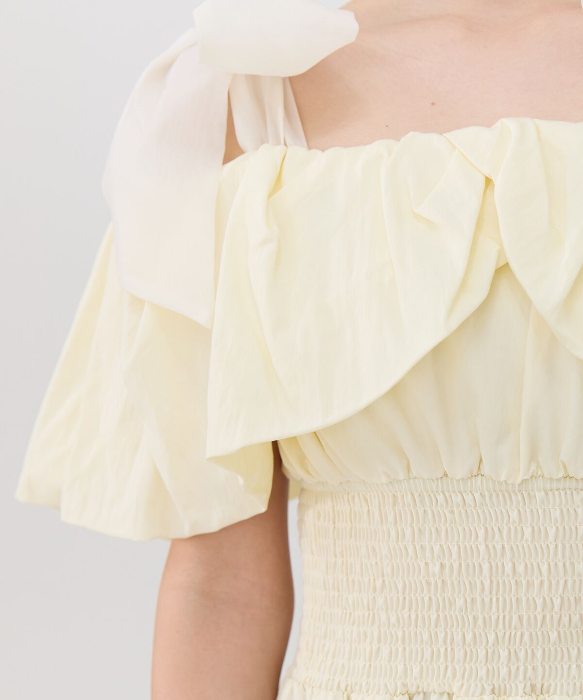 REDYAZEL「ショルダーリボンオフショルワンピース」|ワンピース|