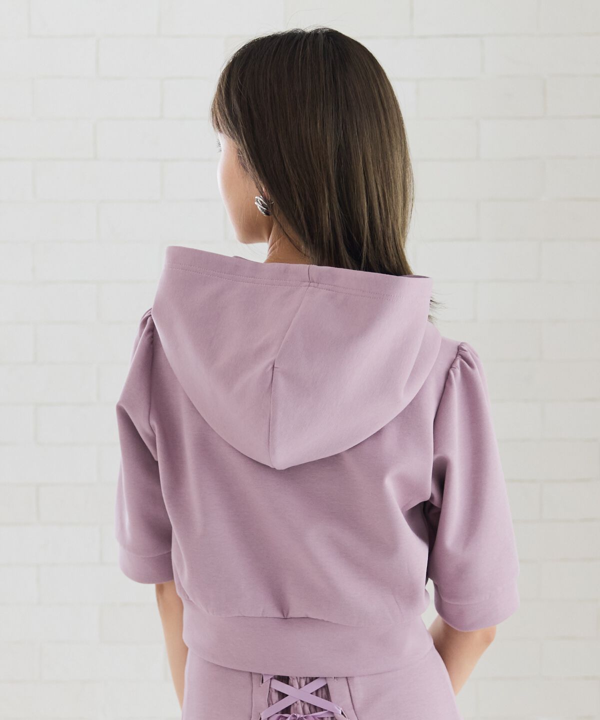 REDYAZEL「ハートボタンショートフーディー」|パーカー|