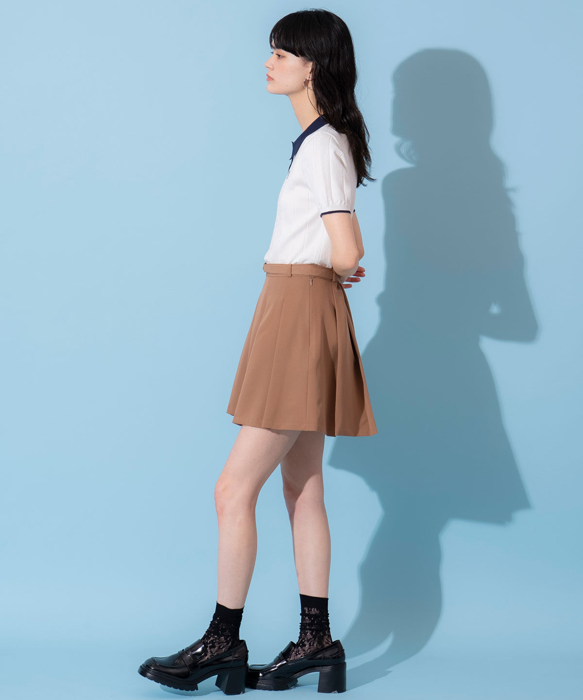 REDYAZEL「プリーツスカートルックショートパンツ」|キュロット|