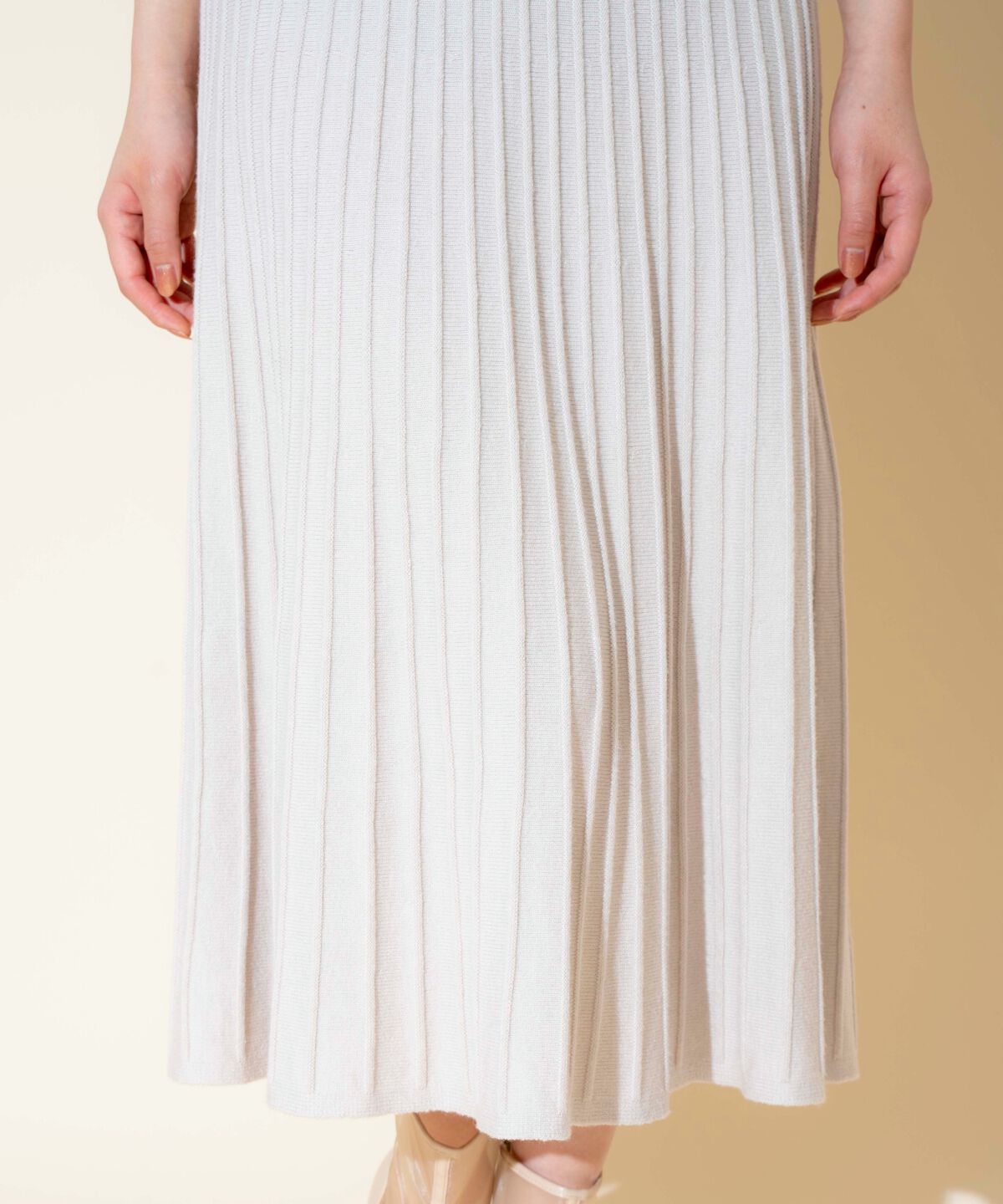 WILLSELECTION「袖オーガンジーニットワンピース」|ワンピース|