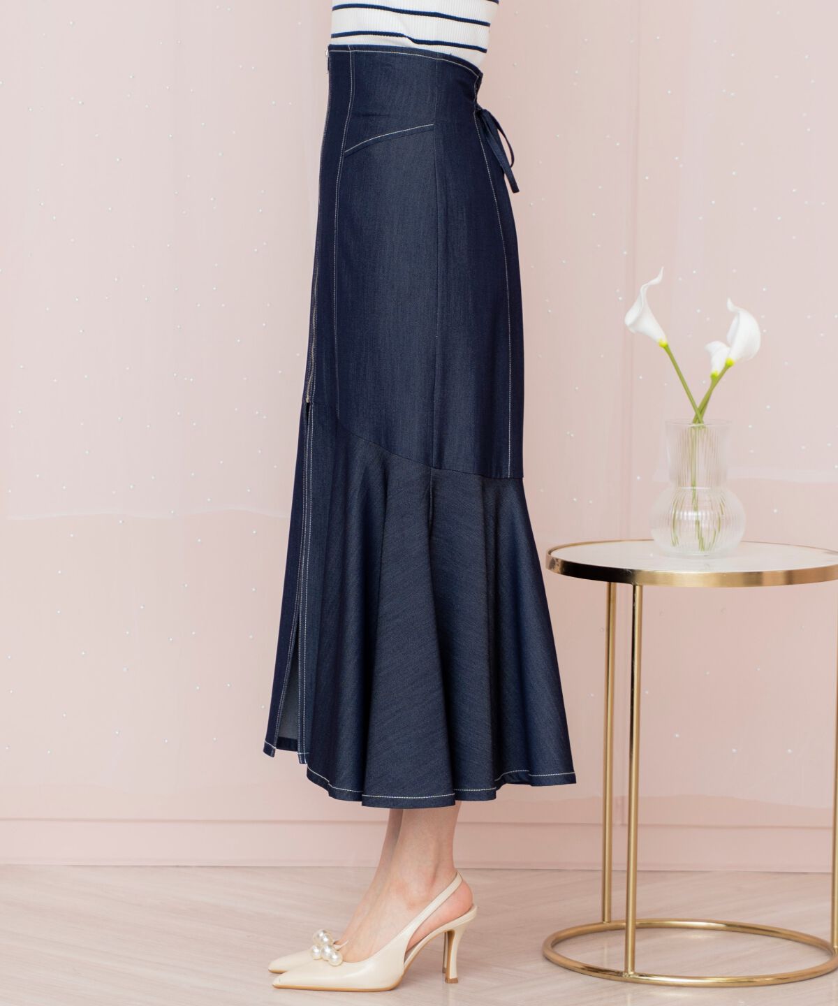 WILLSELECTION「ZIPデザインスリットマーメイドスカート」|フレア|