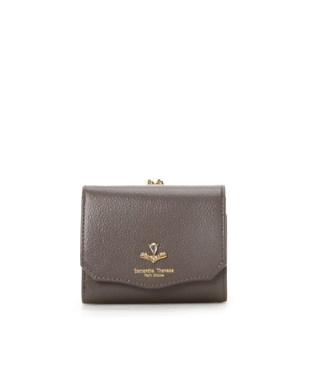 Samantha Thavasa Petit Choice「しずくモチーフ 折財布」|財布|グレージュ
