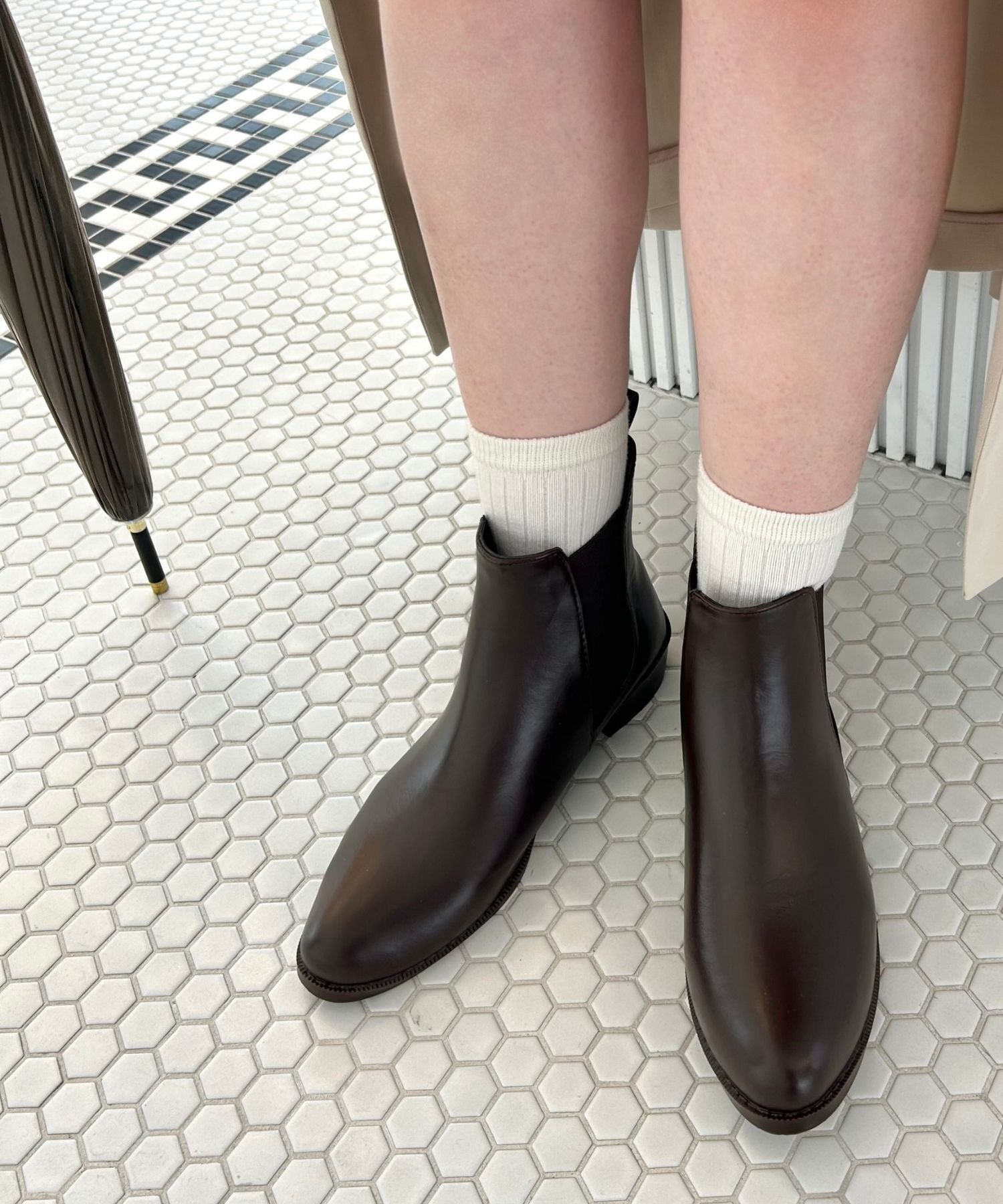 ORiental TRaffic「 ●晴雨兼用●【防水】レイン ショートブーツ /R-0009 厚手クッション入り」|ショートブーツ|