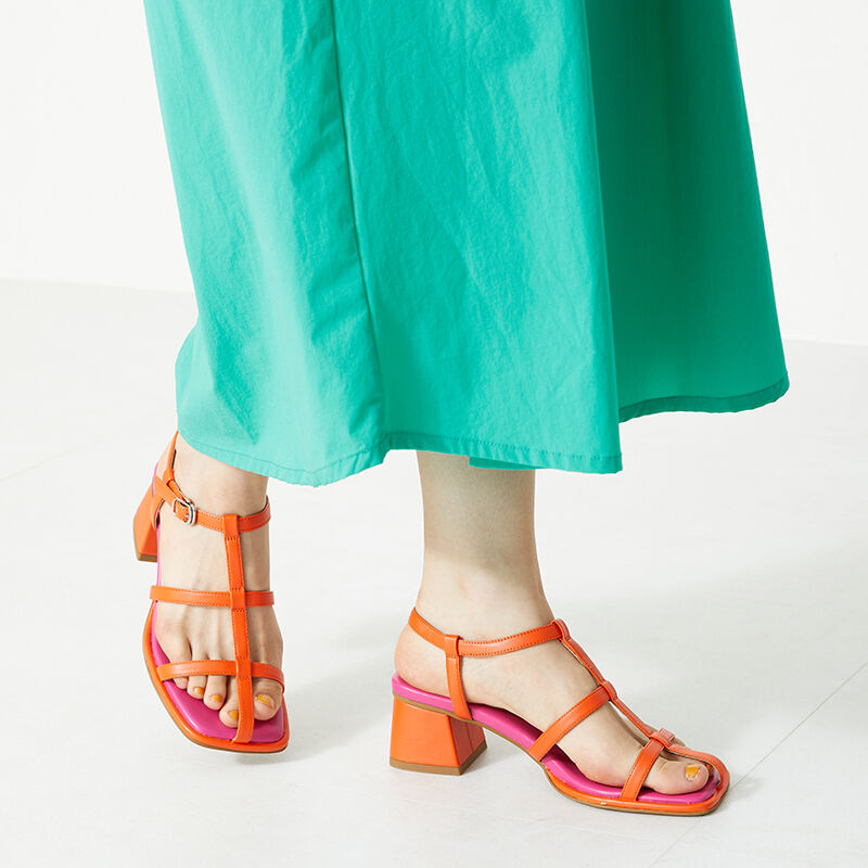 ORiental TRaffic「ボーンストラップバイカラーサンダル/31250」|サンダル|