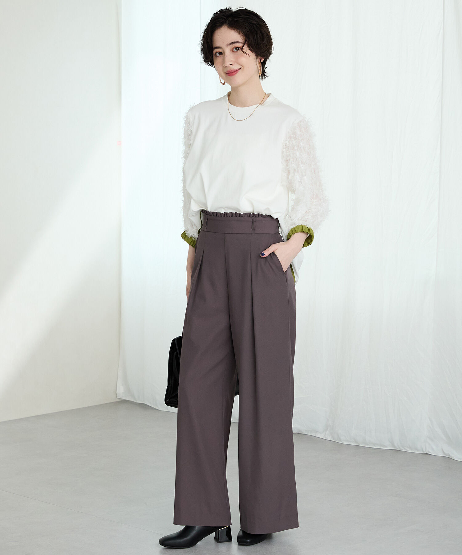 WA Oriental TRaffic「●2025秋冬新作● コーデュロイ コンビ ショートブーツ /52410」|ショートブーツ|