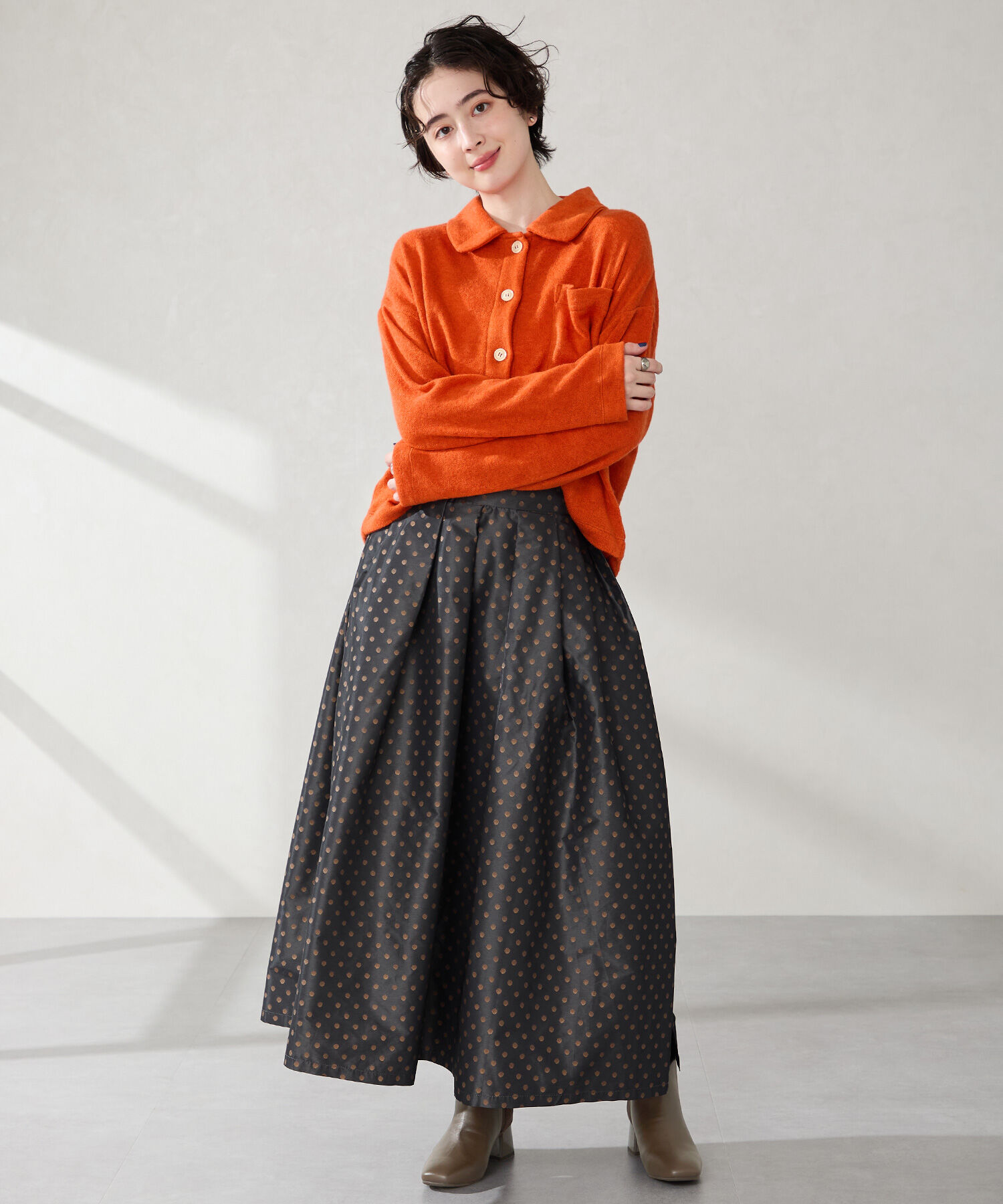 WA Oriental TRaffic「●2025秋冬新作● コーデュロイ コンビ ショートブーツ /52410」|ショートブーツ|