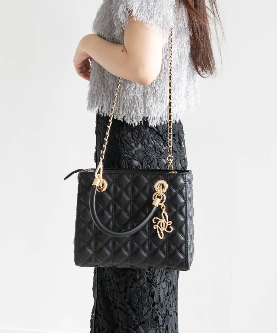  「2WAYキルティングミディバッグ」|ハンドバッグ|