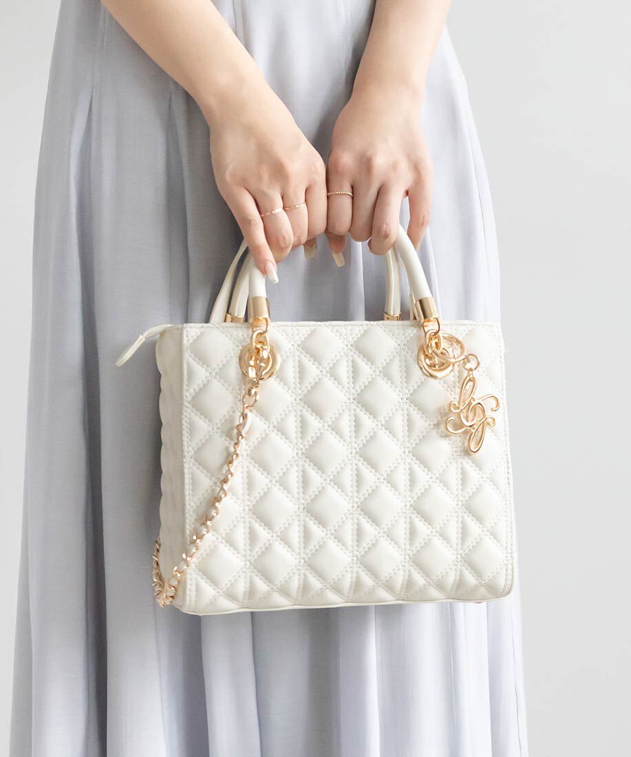  「2WAYキルティングミディバッグ」|ハンドバッグ|