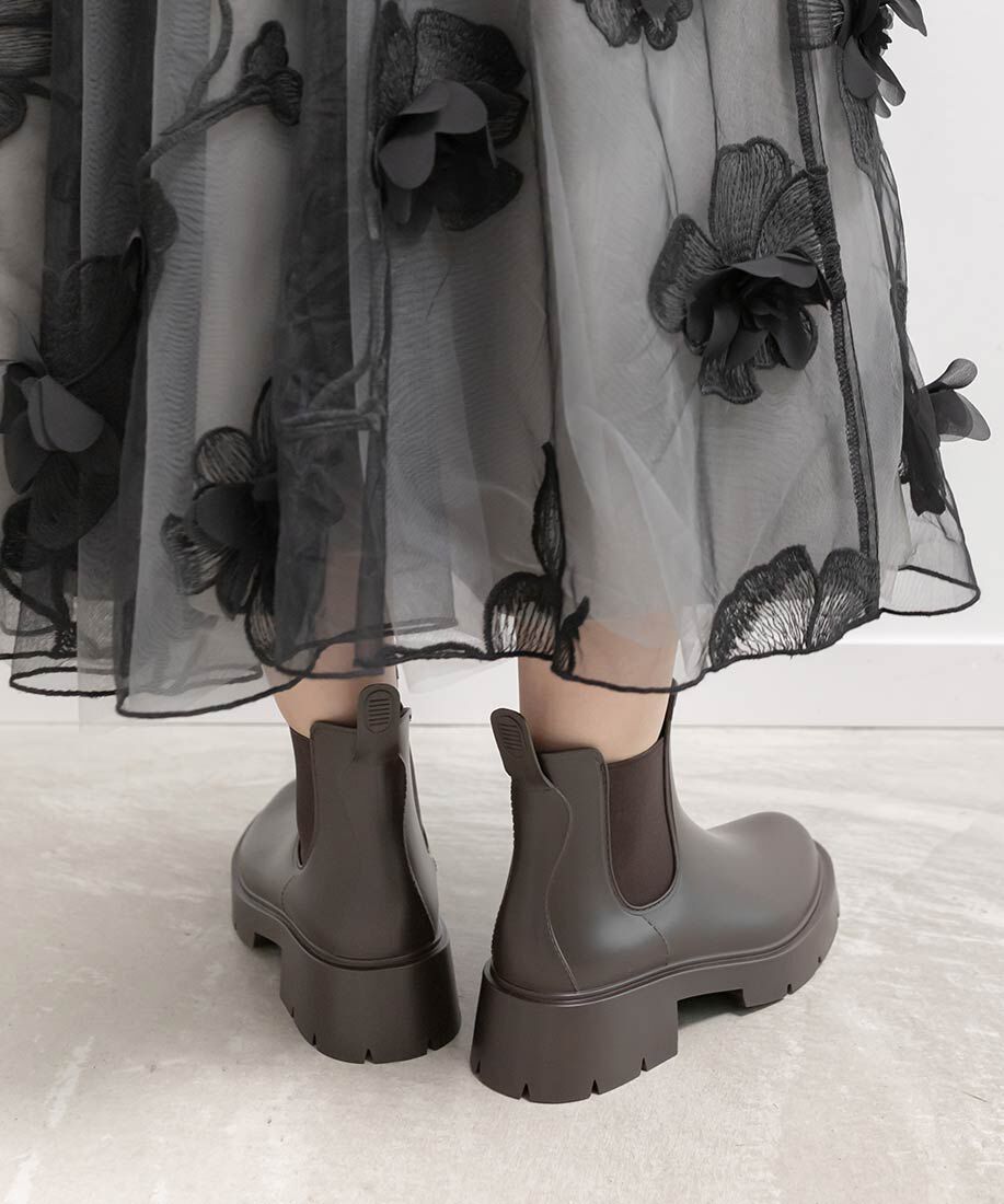  「ボリュームソールサイドゴアレインブーツ」|レインシューズ|