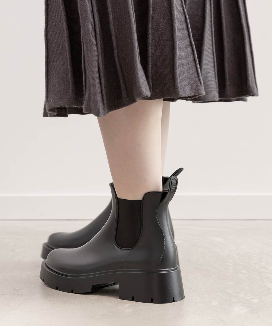  「ボリュームソールサイドゴアレインブーツ」|レインシューズ|