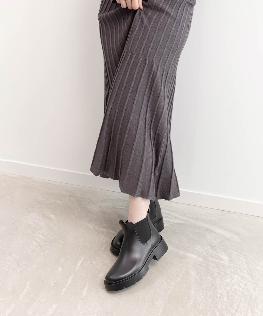  「ボリュームソールサイドゴアレインブーツ」|レインシューズ|