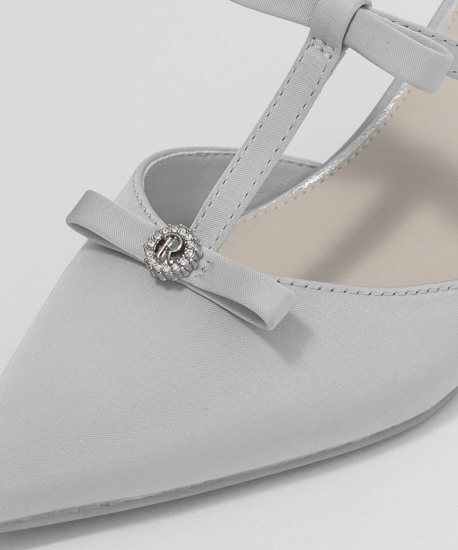  「ビジューリボンTストラップミュールパンプス」|パンプス|