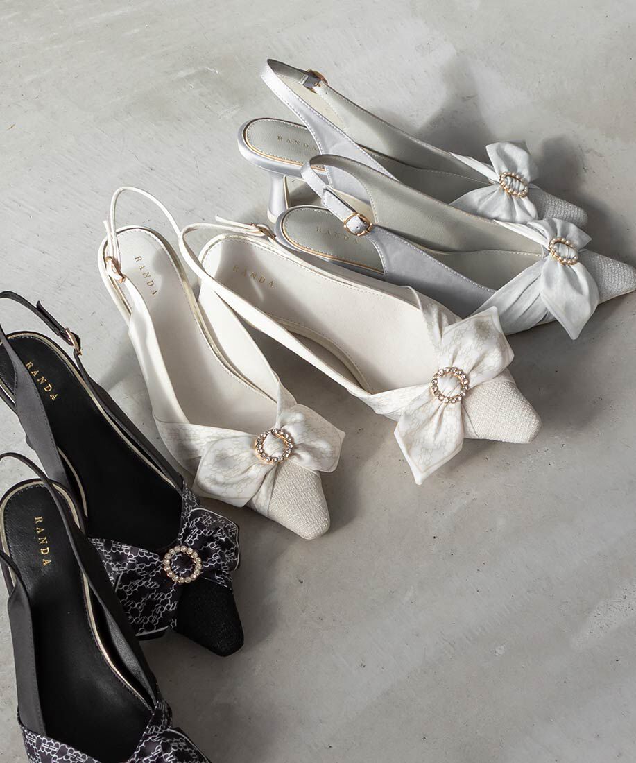  「モノグラムスカーフバックストラップパンプス」|パンプス|