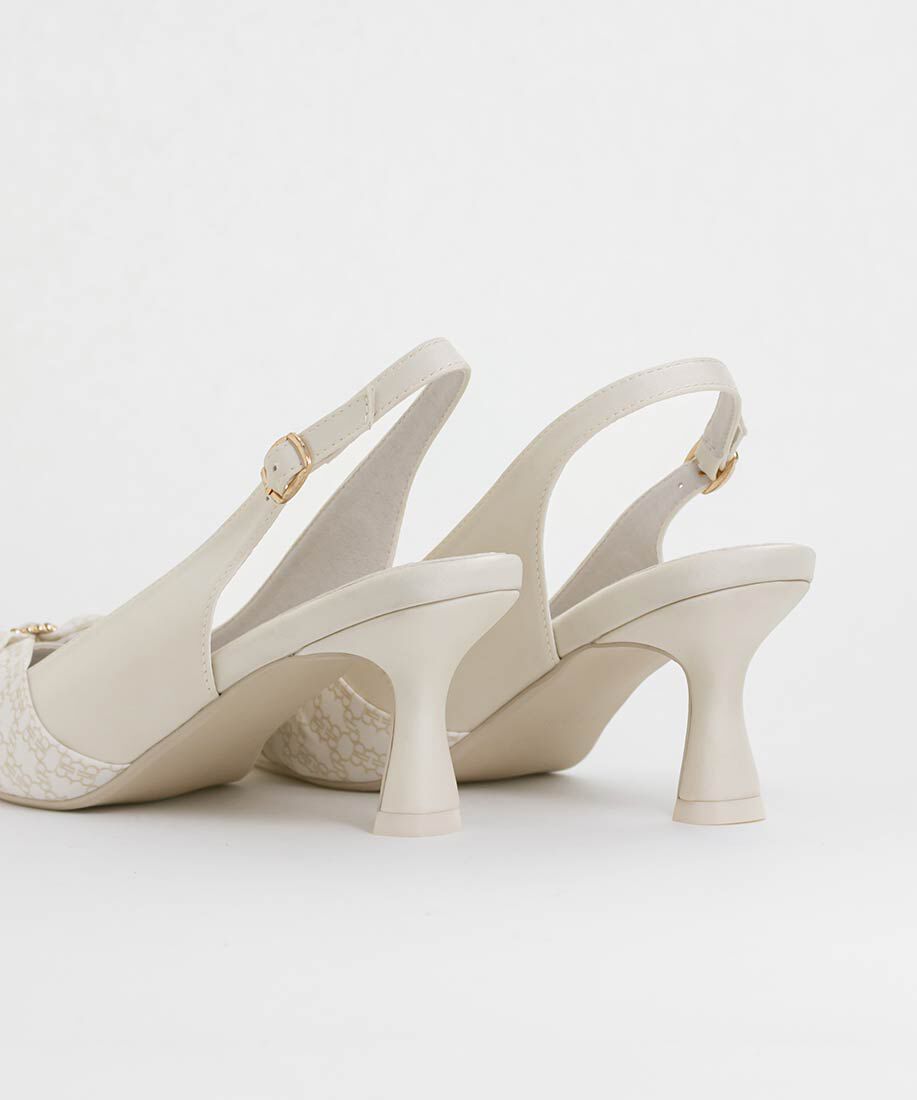  「モノグラムスカーフバックストラップパンプス」|パンプス|