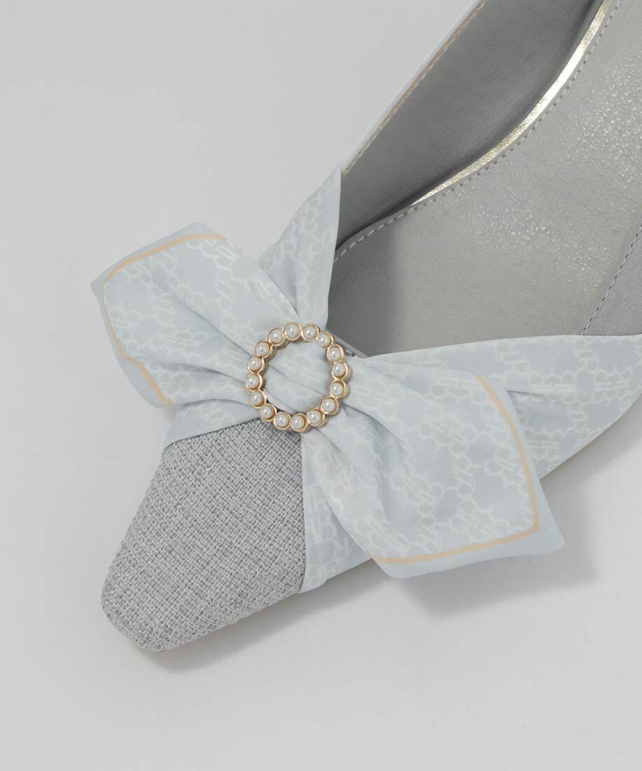  「モノグラムスカーフバックストラップパンプス」|パンプス|