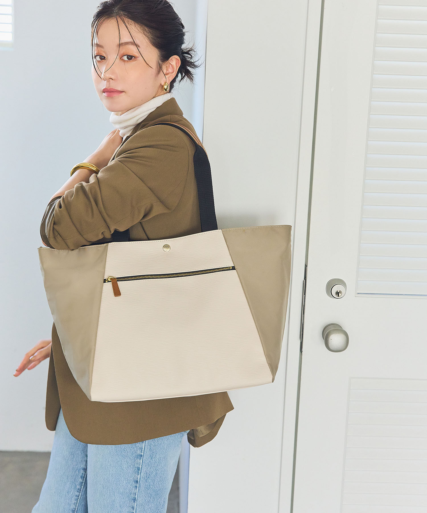 TOPKAPI BREATH「【VERY11月号掲載】RIPPLE  TRIPリプル トリップナイロン コンビ キャリーオンビッグ トートトラベル旅行」|トートバッグ|