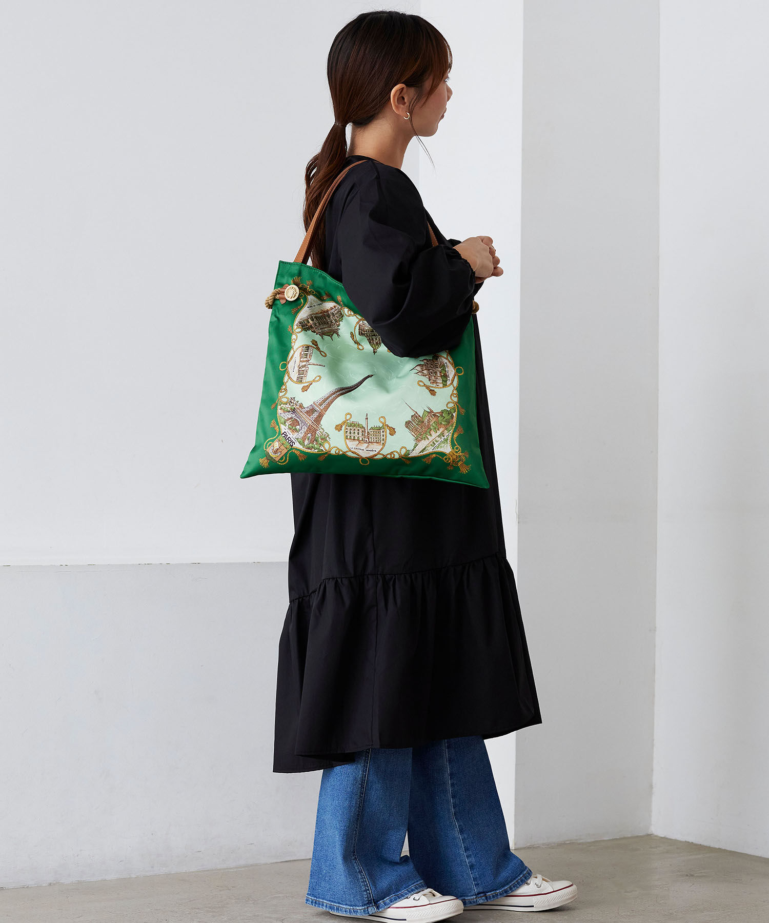 TOPKAPI TREASURE「【TREASURE TOPKAPI】マイルドサテン スカーフ柄 トートバッグ 2023」|トートバッグ|