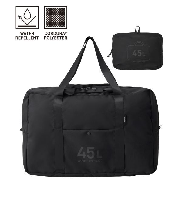 MILESTO「MILESTO UTILITY ポケッタブルボストンバッグ 45L」|ボストンバッグ|ブラック