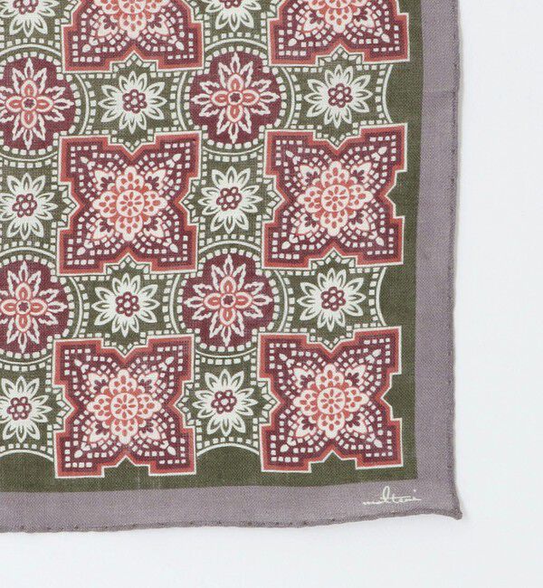 UNITED ARROWS「＜molteni＞ エスニック プリント ポケットチーフ」|ハンカチ|