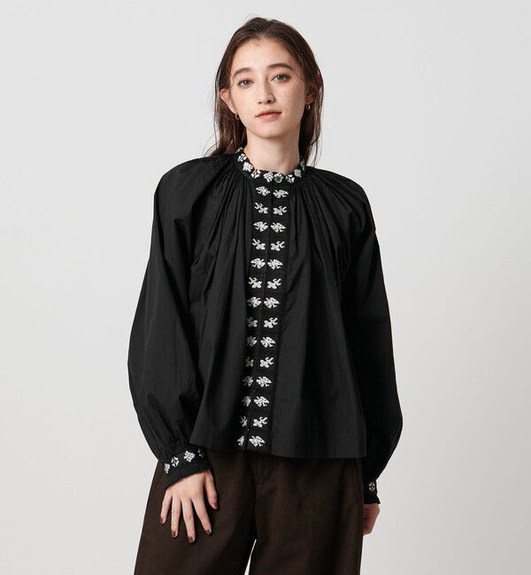 UNITED ARROWS「【別注】＜dahl&rsquo;ia＞エンブロイダリー ボリューム ブラウス」|シャツ・ブラウス|