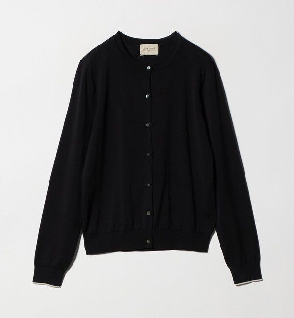 UNITED ARROWS「18G クルーネック ニットカーディガン ‐ウォッシャブル‐」|カーディガン|BLACK