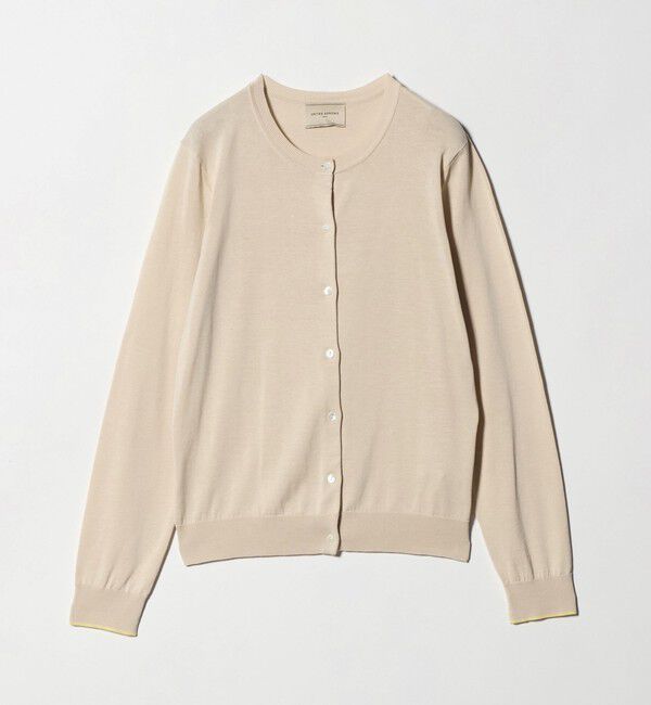 UNITED ARROWS「18G クルーネック ニットカーディガン ‐ウォッシャブル‐」|カーディガン|BEIGE