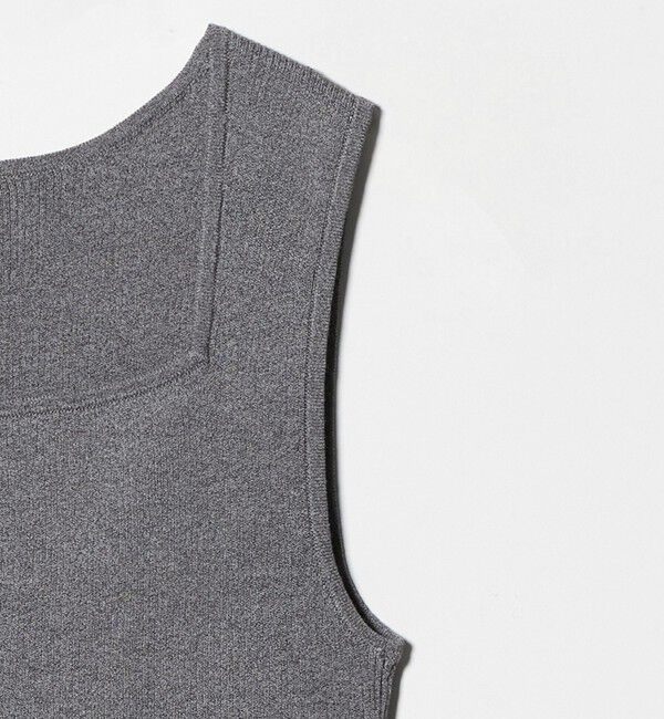 UNITED ARROWS「リブ スクエア キャミソールニット ‐ウォッシャブル‐」|タンクトップ|