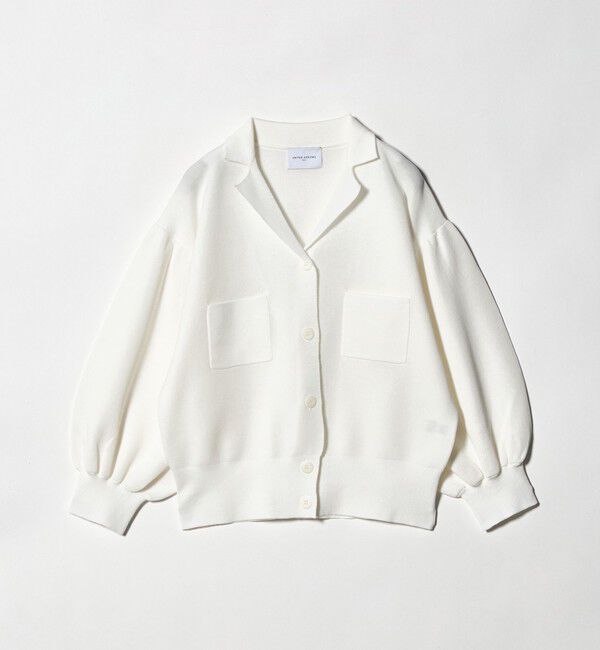 UNITED ARROWS「ジャケットライク ニットカーディガン ‐ウォッシャブル‐」|カーディガン|OFF WHITE