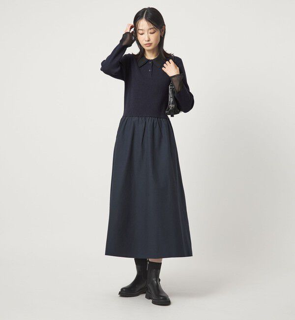 UNITED ARROWS green label relaxing「ポロニット ドッキング ワンピース」|ワンピース|