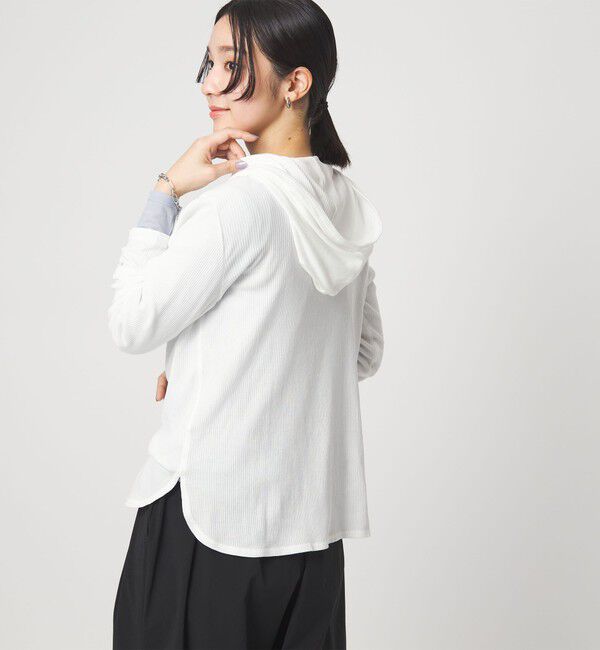 UNITED ARROWS green label relaxing「【WEB限定】＜at ease＞シアーテレコ フード ロングスリーブ カットソー」|Tシャツ・カットソー|
