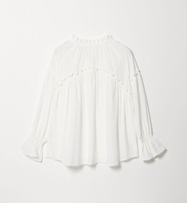 EMMEL REFINES「＜EMMEL REFINES＞EM フリルギャザー スキッパー ブラウス」|シャツ・ブラウス|