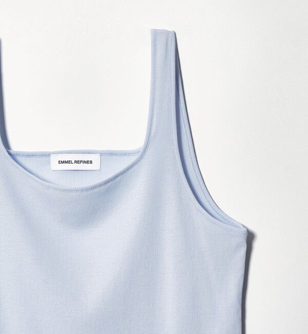 EMMEL REFINES「＜EMMEL REFINES＞EM テレコスクエア タンクトップ」|Tシャツ・カットソー|