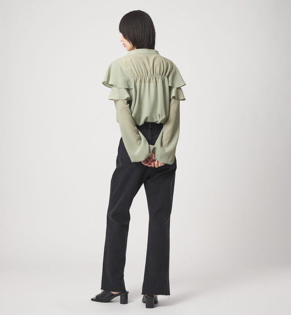 EMMEL REFINES「 ＜EMMEL REFINES＞EM ヨウリュウフリル スタンドカラー ブラウス」|シャツ・ブラウス|