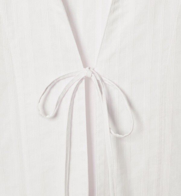 EMMEL REFINES「＜EMMEL REFINES＞EM C/ドビー ストライプ リボン シャツ」|シャツ・ブラウス|