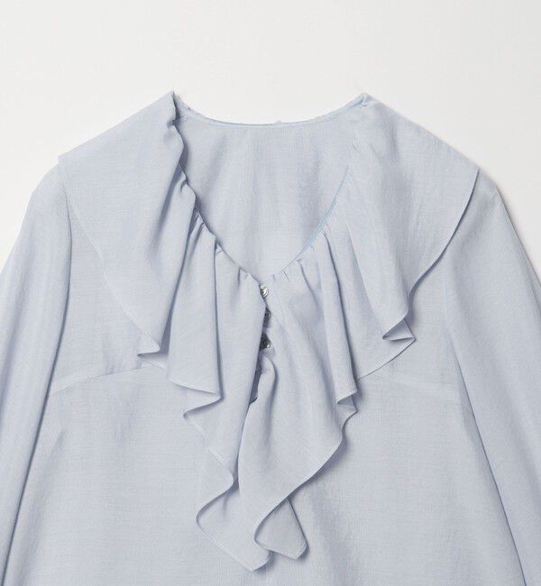 EMMEL REFINES「＜EMMEL REFINES＞EM スパンボイル フリル ブラウス」|シャツ・ブラウス|