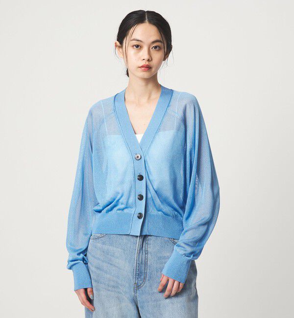 EMMEL REFINES「＜EMMEL REFINES＞EM HW ラメシアー カーディガン」|カーディガン|