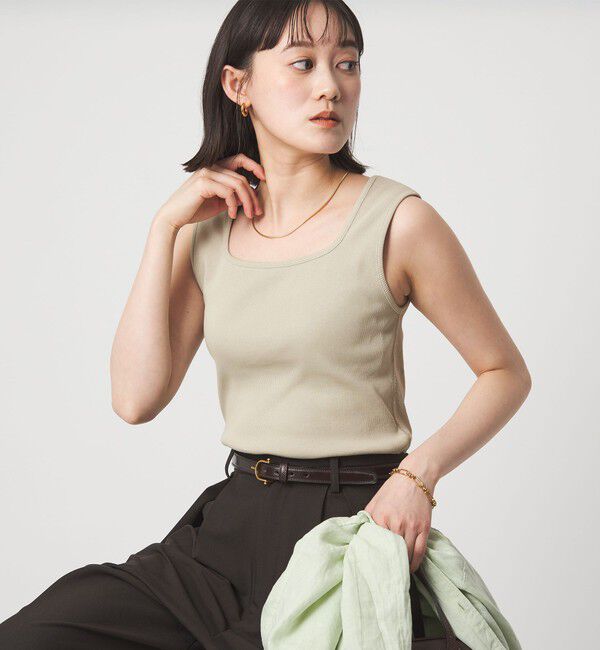 UNITED ARROWS green label relaxing「デコルテ フライス タンクトップ 抗菌」|タンクトップ|OLIVE