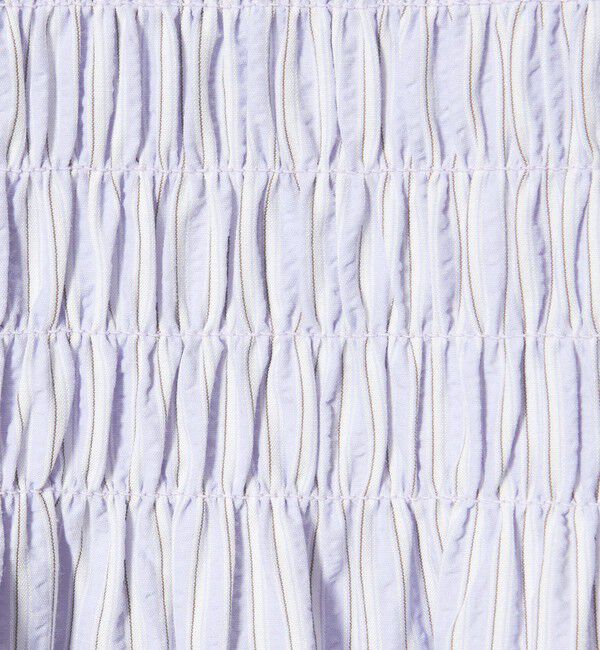 EMMEL REFINES「＜EMMEL REFINES＞EM ストライプ シャーリング フレア ワンピース」|ワンピース|