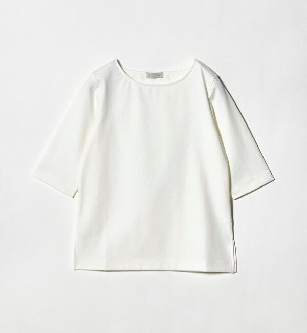 UNITED ARROWS green label relaxing「ボートネック ポンチ プルオーバー カットソー 接触冷感 UVカット」|Tシャツ・カットソー|OFF WHITE
