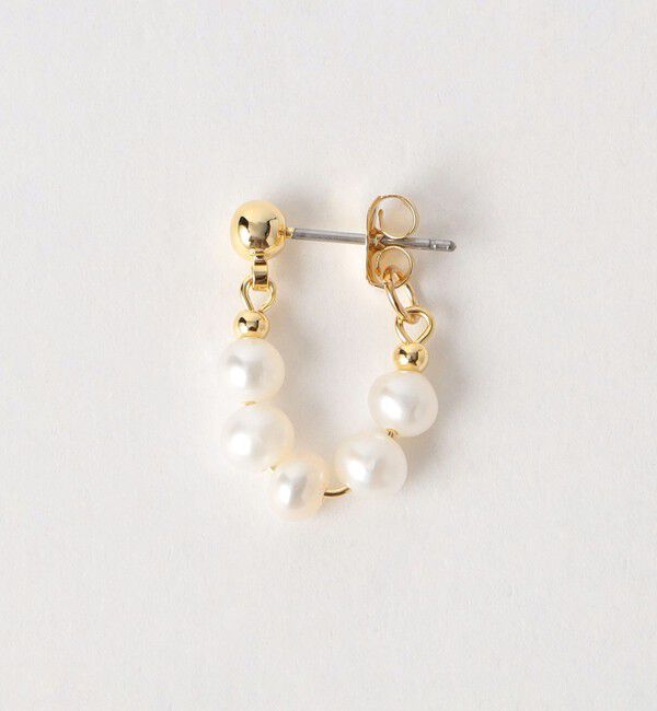 BEAUTY&YOUTH UNITED ARROWS「淡水パール 粒ライン ピアス」|ピアス|