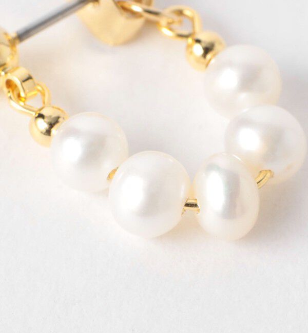BEAUTY&YOUTH UNITED ARROWS「淡水パール 粒ライン ピアス」|ピアス|