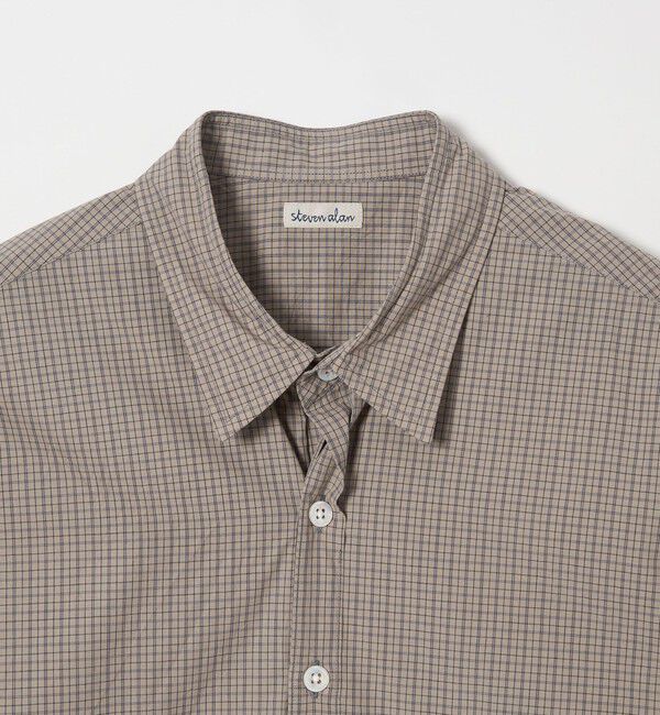 STEVEN ALAN「＜Steven Alan＞ スモーキー チェック リバースシーム シャツ LOOSE」|シャツ・ブラウス|