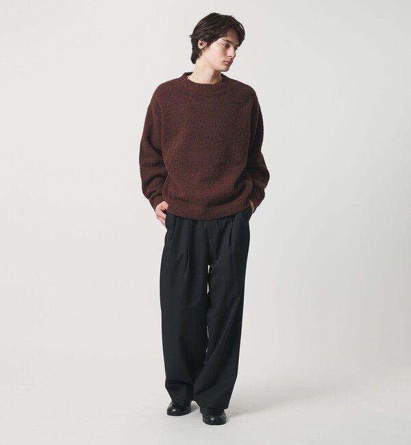 MONKEY TIME「ウール ナイロン ループヤーン クルーネック」|ニット・セーター|