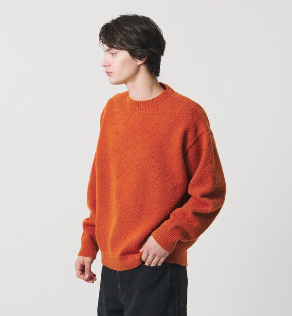 MONKEY TIME「ウール ナイロン ループヤーン クルーネック」|ニット・セーター|