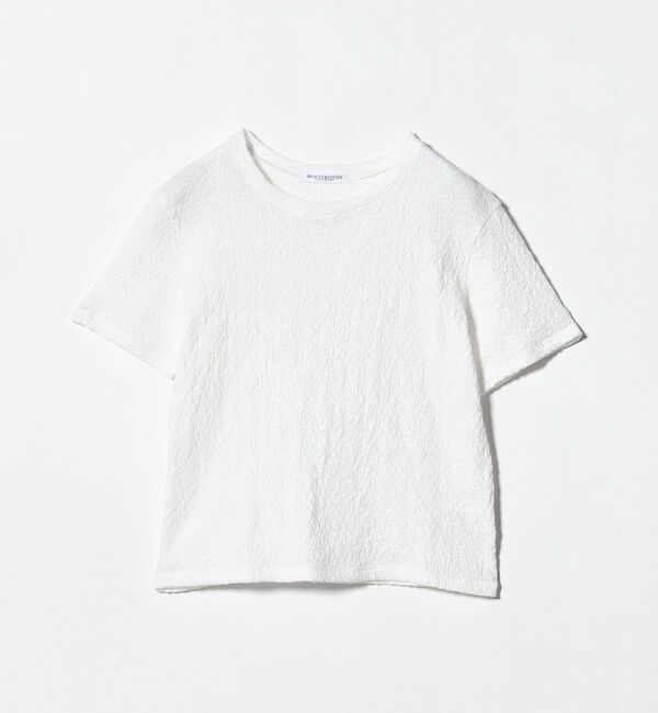 BEAUTY&YOUTH UNITED ARROWS「ジャガード コンパクト ショートスリーブTシャツ」|Tシャツ・カットソー|WHITE