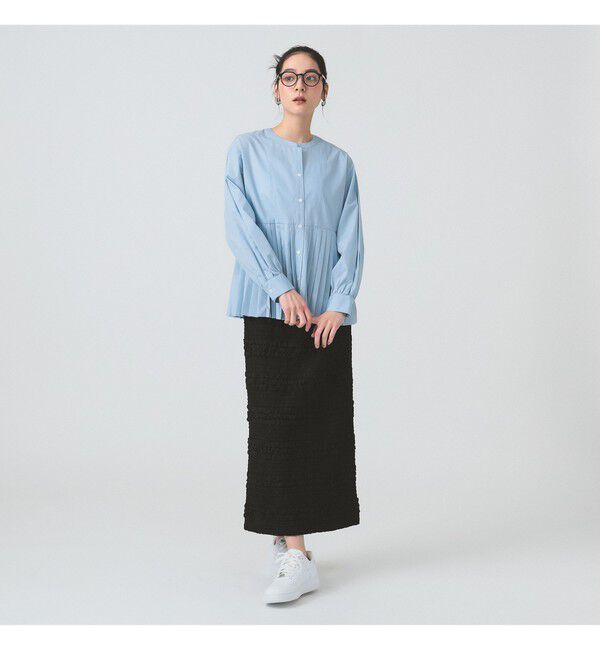 Ray BEAMS 「シャーリング ボーダー スカート」|スカート|