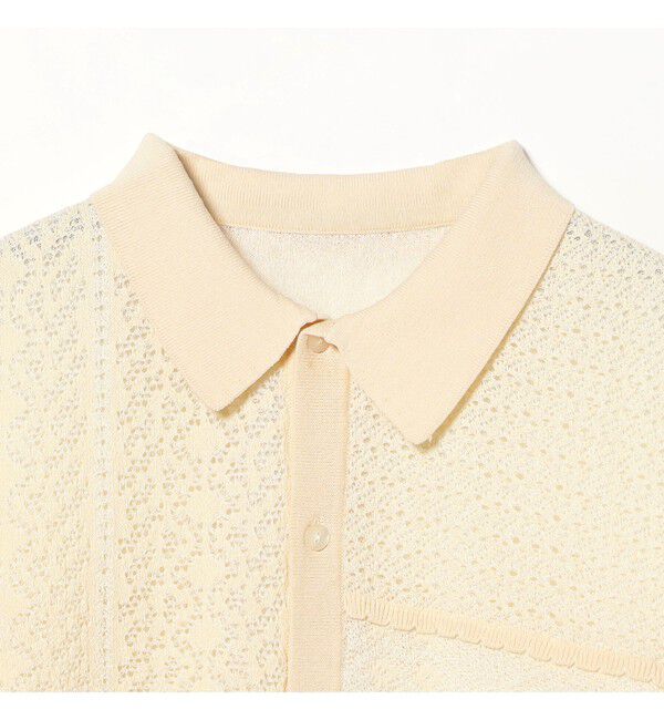 BEAMSBOY「maturely / オープン ワーク レイヤード カーディガン」|ニット・セーター|