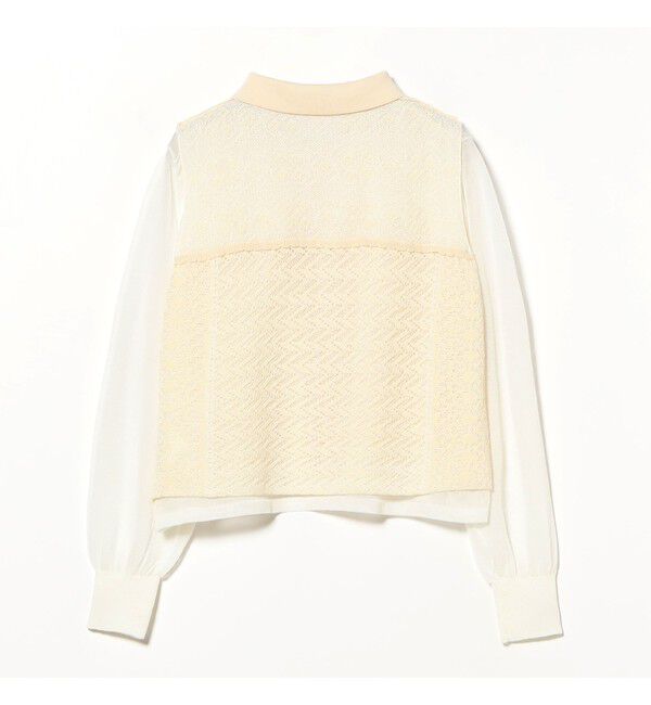 BEAMSBOY「maturely / オープン ワーク レイヤード カーディガン」|ニット・セーター|