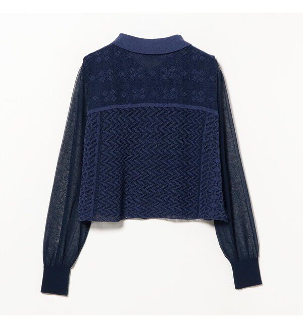 BEAMSBOY「maturely / オープン ワーク レイヤード カーディガン」|ニット・セーター|